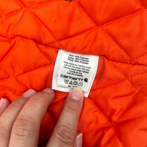 Carhartt Hunting Puffer Jacket Youth Size S (7-8) Realtree Rain Defender Zipper - Picture 6 of 9